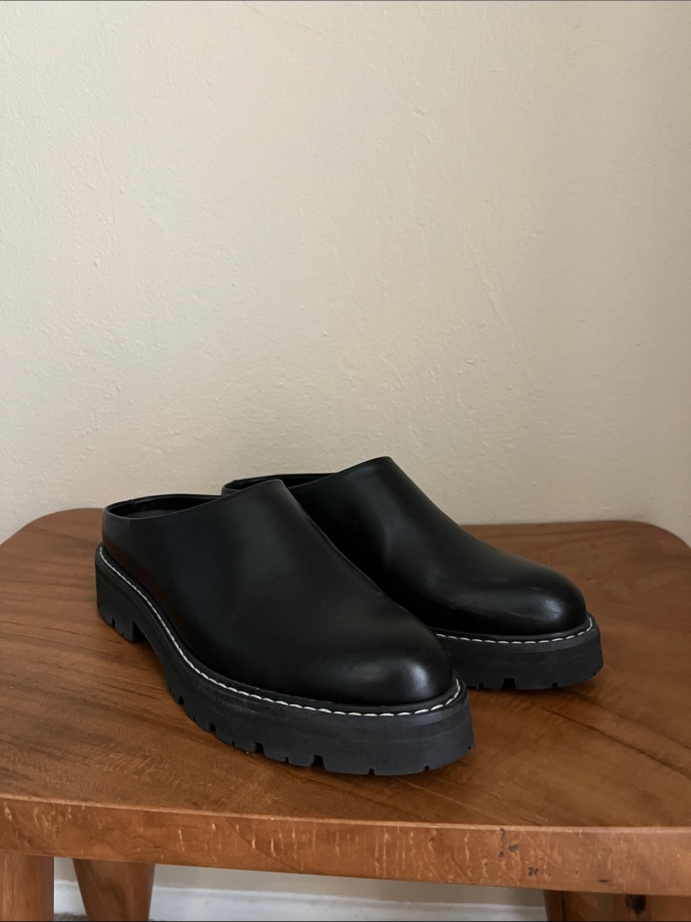 Jenni Kayne Leather Lug Mule in Black - 37 - Picture 6 of 8